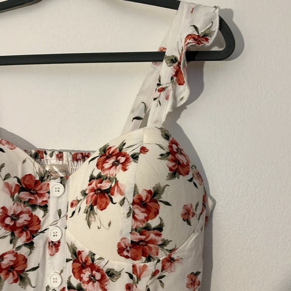 B.O.G. Collective | Floral midi dress Ruffle corset Romantic Women’s size L - Picture 4 of 9